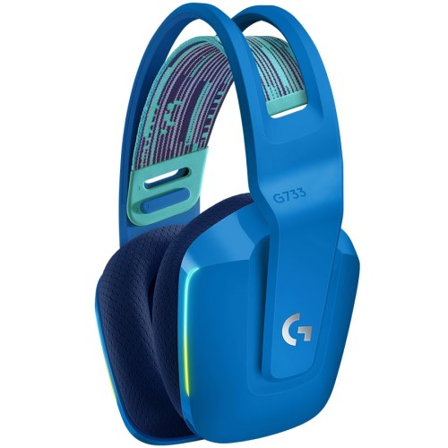 Геймърски слушалки Logitech G733 LIGHTSPEED Wireless RGB - BLUE - 2.4GHZ детайлна снимка 2