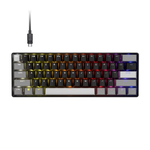Геймърска клавиатура Corsair CLIPPER PRO MINI 60-CORE - С кабел - Черна