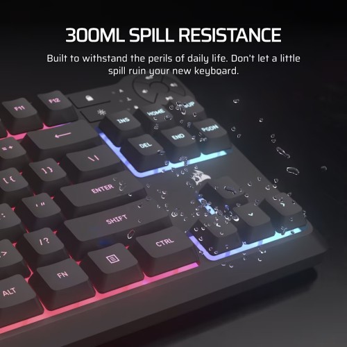 Галерия: Геймърска клавиатура Corsair K55 CORE TKL RGB - Черна снимка 4 - TS-Computers.bg Геймърска клавиатура Corsair K55 CORE TKL RGB - Черна детайлна снимка 4