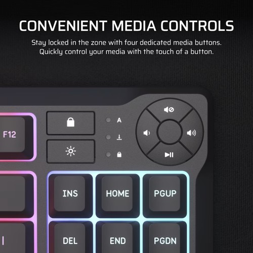 Галерия: Геймърска клавиатура Corsair K55 CORE TKL RGB - Черна снимка 2 - TS-Computers.bg Геймърска клавиатура Corsair K55 CORE TKL RGB - Черна детайлна снимка 2
