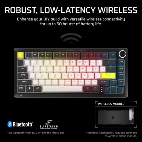 Геймърска клавиатура CORSAIR MAKR PRO 75 Hall Effect - Карбон детайлна снимка 5