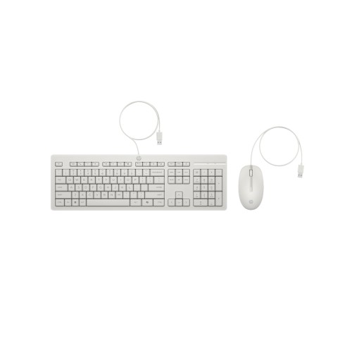 Клавиатура и мишка HP 225 G2 - С кабел - Бели