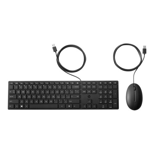 Клавиатура и мишка HP 320MK - С кабел - Черен