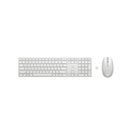 Клавиатура и мишка HP 650 4R016AA#ABB - Безжични - Бели