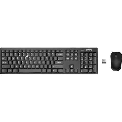 Клавиатура и мишка Lenovo MICE BO 100 US E - Безжични - Черни детайлна снимка 1