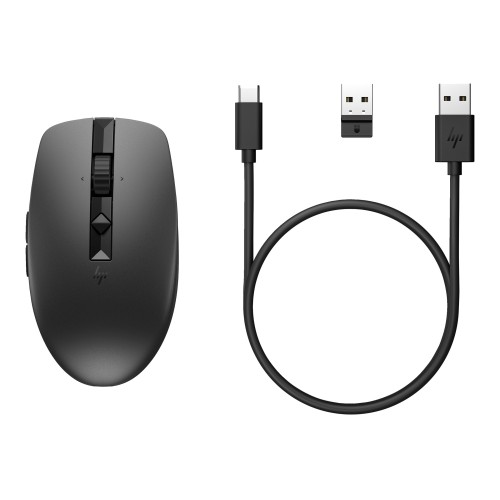 Bluetooth мишка HP 715 RECHBL Mult-Dvc - Черна детайлна снимка 5
