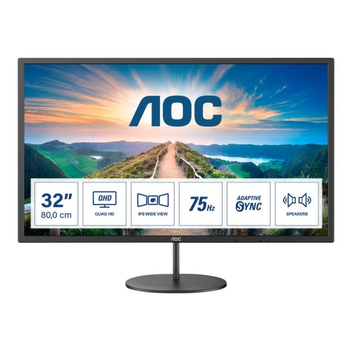 Галерия: Монитор AOC Q32V4 - 31.5 инча - 2560х1440 - IPS снимка 2 - TS-Computers.bg Монитор AOC Q32V4 - 31.5 инча - 2560х1440 - IPS детайлна снимка 2