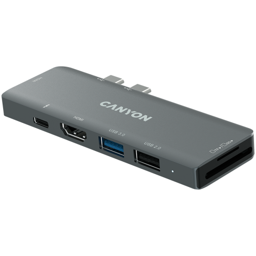 Докинг станция Canyon CNS-TDS05B - 7 порта - Сива