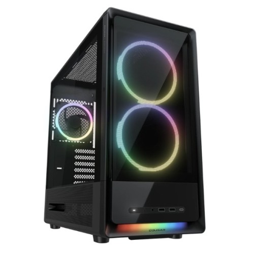 Галерия: Компютърна кутия Cougar DUOAIR RGB Mid Tower - Черна снимка 1 - TS-Computers.bg Компютърна кутия Cougar DUOAIR RGB Mid Tower - Черна детайлна снимка 1