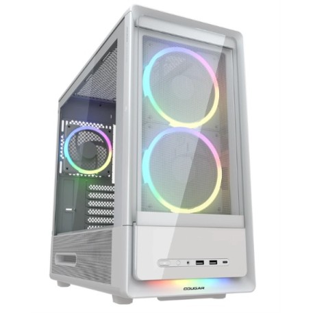 Галерия: Компютърна кутия Cougar DUOAIR RGB Mid Tower - Бяла снимка 1 - TS-Computers.bg Компютърна кутия Cougar DUOAIR RGB Mid Tower - Бяла детайлна снимка 1