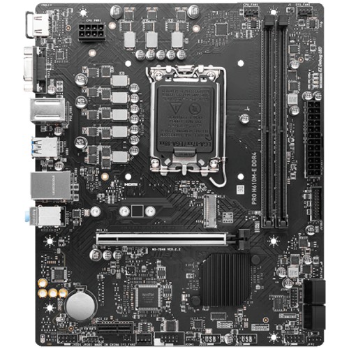 Галерия: Дънна платка MSI PRO H610M-E - LGA1700 - DDR4 - Micro-ATX снимка 2 - TS-Computers.bg Дънна платка MSI PRO H610M-E - LGA1700 - DDR4 - Micro-ATX детайлна снимка 2