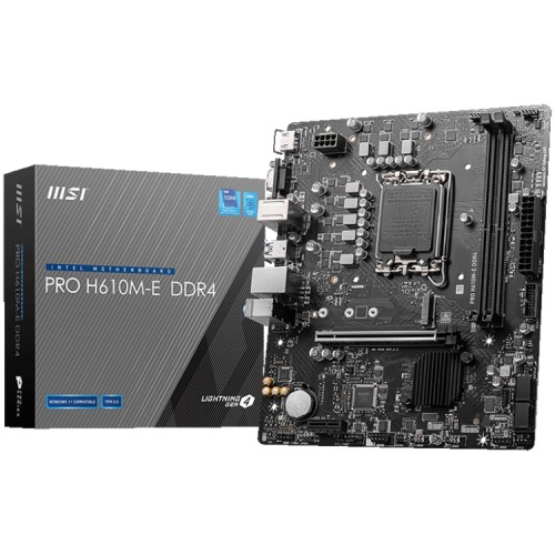 Дънна платка MSI PRO H610M-E - LGA1700 - DDR5 - Micro-ATX