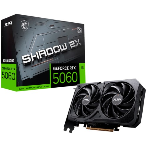 Видео карта MSI NVIDIA GeForce RTX 5060 SHADOW 2X OC 8GB GDDR7