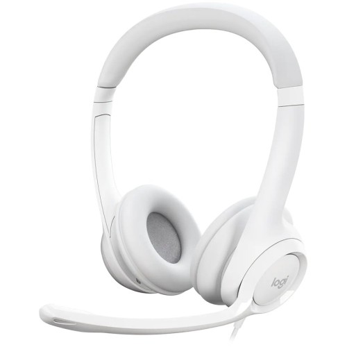 Слушалки с микрофон Logitech H390 Corded - Бели