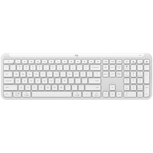 Клавиатура Logitech Signature Slim - Безжична- Бяла
