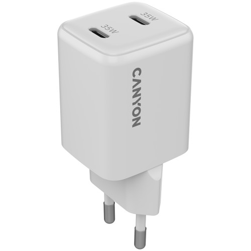 Зарядно устройство Canyon CNS-CUW35CC GaN 35W - Бяло