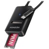 SSD адаптер AXAGON ADM2-CM USB-C 3.2 Gen2 - 1x NVMe/SATA