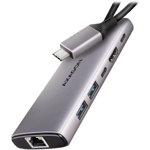 Докинг станция AXAGON HMC-6G2L - 2x USB-A 10Gbps - 1x USB-C 10Gbps - HDMI - RJ-45 - USB 3.2 Gen 2