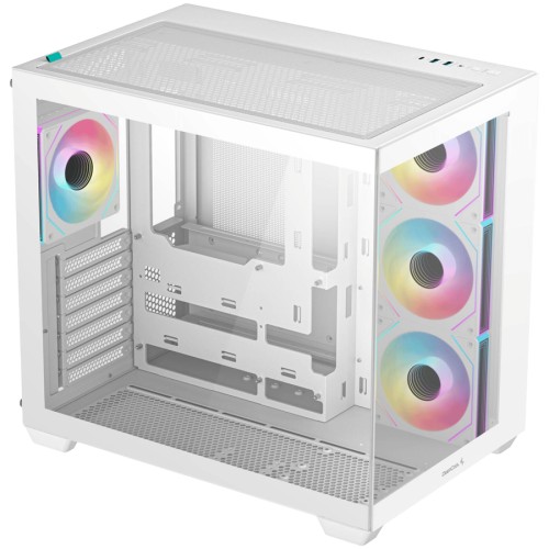 Компютърна кутия DeepCool CG530 4F WH Mid Tower - Бяла