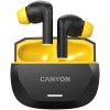 Bluetooth слушалки Canyon HEXAGON CNS-TWS7BY - Черни - Жълти