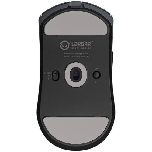 Геймърска мишка LORGAR MSE90W - Безжична - Тъмно сива детайлна снимка 10