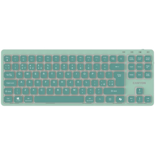 Клавиатура Canyon CNS-HKB10GR OnType 10 Low Profile - С кабел - Зелена