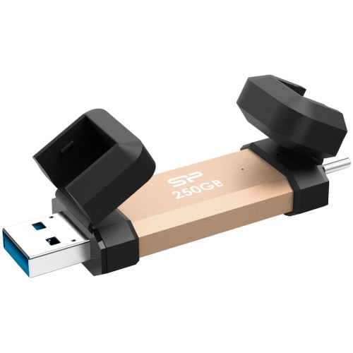 Външен SSD диск Silicon Power UC3S72 250GB USB3.2 Gen2 - Златист
