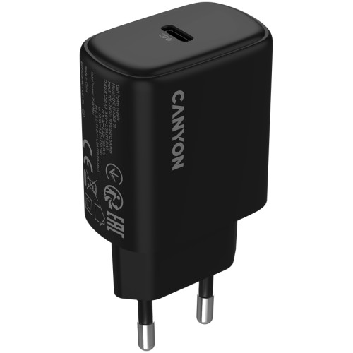 Зарядно устройство Canyon CNE-CHA200-11 OnCharge 200 20W - Черно