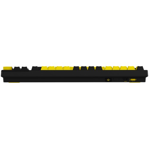 Геймърска клавиатура LORGAR KBP70TKLW Wireless TKL Mechanical - Черна - Жълта детайлна снимка 6