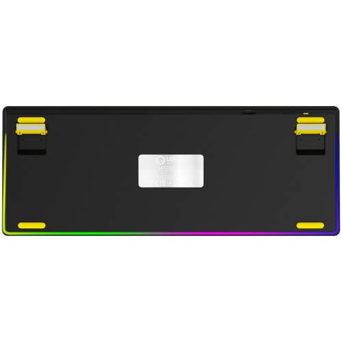 Геймърска клавиатура LORGAR KBP70TKLW Wireless TKL Mechanical - Черна - Жълта детайлна снимка 8