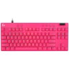 Геймърска клавиатура Logitech G PRO X TKL RAPID Gaming - Розова