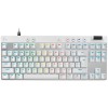 Геймърска клавиатура Logitech G PRO X TKL RAPID LINEAR - Бяла - изглед 1