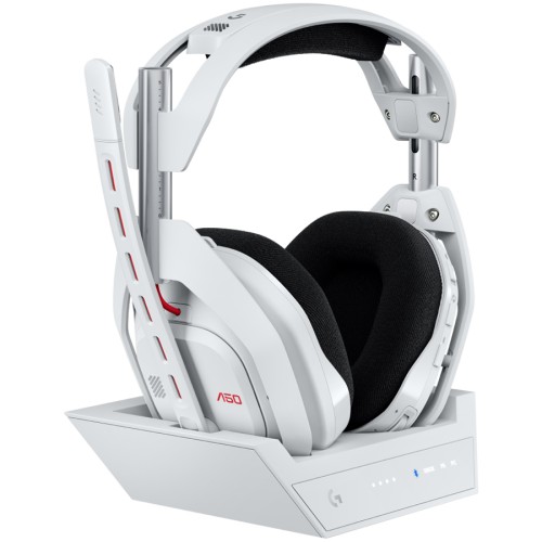 Геймърски слушалки Logitech Astro A50 LIGHTSPEED Wireless - Бели