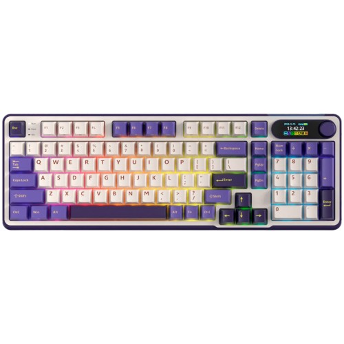 Геймърска клавиатура ROYAL KLUDGE RK-S98 Blackberry Mousse Chartreuse switch