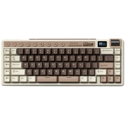Геймърска клавиатура ROYAL KLUDGE RK M70 Mocha Grey Cream switch