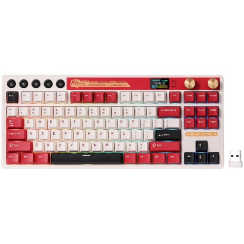 Геймърска клавиатура ROYAL KLUDGE RK M87 Famicom Cream switch