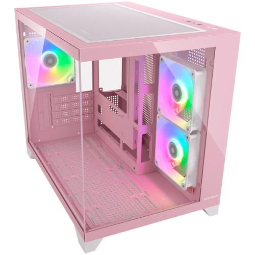 Компютърна кутия COUGAR FV150 Mini RGB Mid tower - Розова детайлна снимка 2