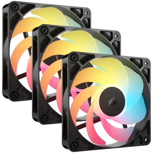 Вентилатори Corsair RS120-R ARGB 120mm - 3 броя - Черни детайлна снимка 1