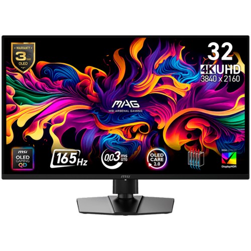 Геймърски монитор MSI MAG 322UP E16 - 31.5 инча - 3840x2160 - QD-OLED