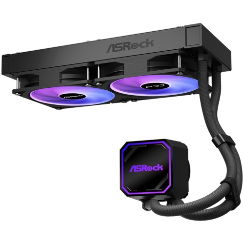 Водно охлаждане Asrock Pro 240 ARGB - Черно детайлна снимка 4