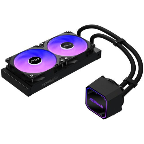 Водно охлаждане Asrock Pro 240 ARGB - Черно детайлна снимка 5