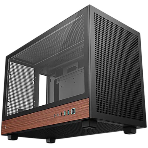 Компютърна кутия DeepCool CH260 WOOD Mini Tower - Черна