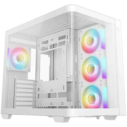 Компютърна кутия DeepCool CG530U 4F WH Mid Tower - Бяла