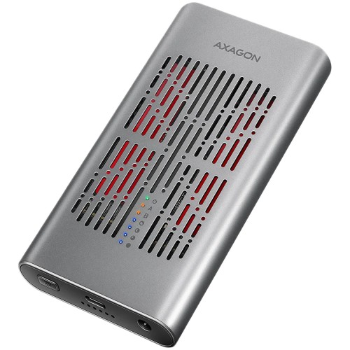 Кутия за SSD диск AXAGON EEM2-20GD USB-C Dual M.2 NVMe CLONE MASTER - Сива