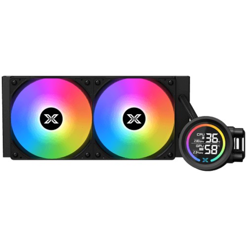 Водно охлаждане Xigmatek LK Pro 240 Digital - Черно детайлна снимка 1