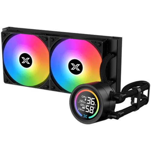 Водно охлаждане Xigmatek LK Pro 240 Digital - Черно детайлна снимка 2