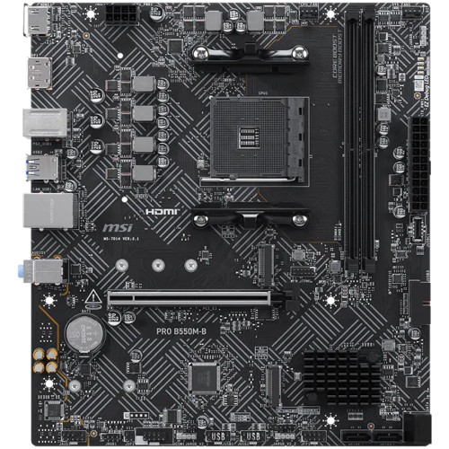 Дънна платка MSI PRO B550M-B  AM4 - DDR4 - Micro-ATX детайлна снимка 1