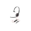 Слушалки HP Poly Blackwire 3225  - С кабел - Черни