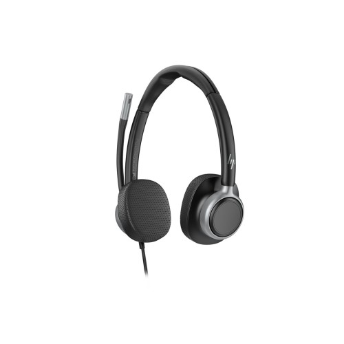 Слушалки HP Poly Mission 625 Stereo USB - С кабел - Черни