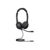 Слушалки JABRA Evolve2 30 SE UC Stereo USB C/A - С кабел - Черни